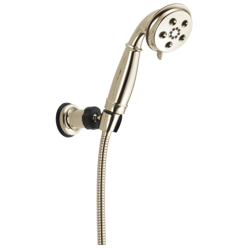 DELTA Universal Showering Components H2OKINETIC 3-Setting Adjustable Wall Mount Hand Shower — Polished Nickel