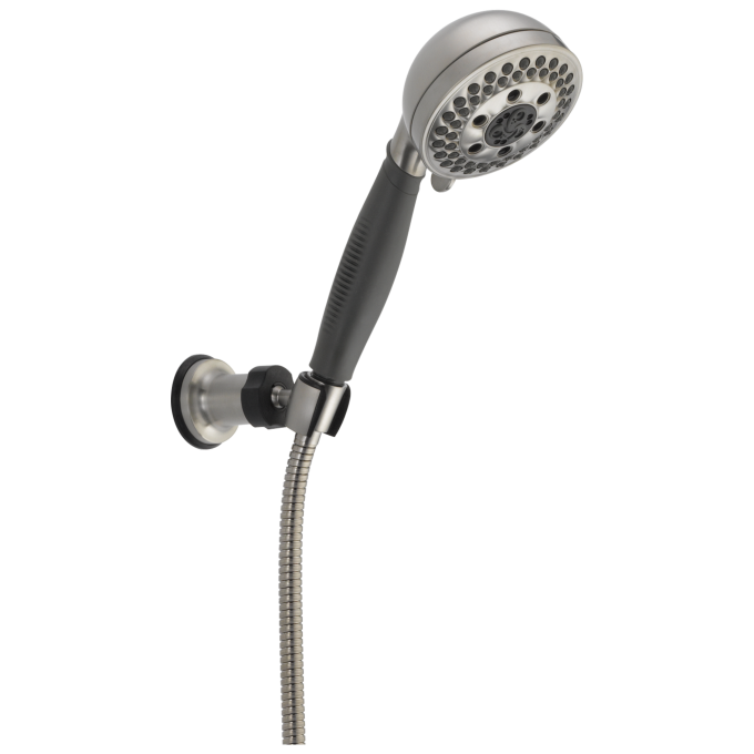DELTA Universal Showering Components H2OKINETIC 5-Setting Adjustable Wall Mount Hand Shower — Stainless