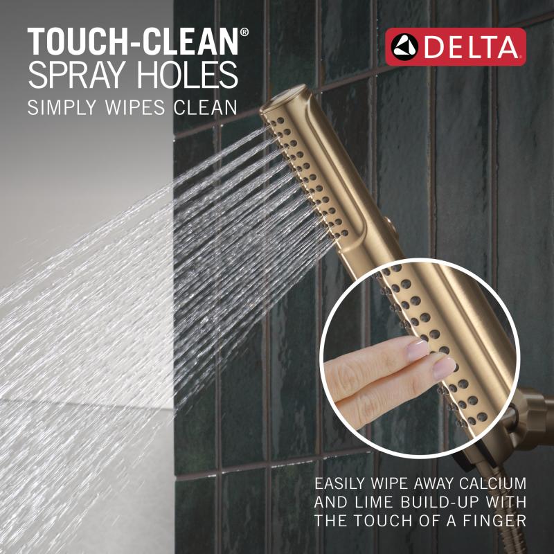 DELTA Universal Showering Components 2-Setting Hand Shower with ProClean Spray – Wall Mount — Lumicoat® Champagne Bronze