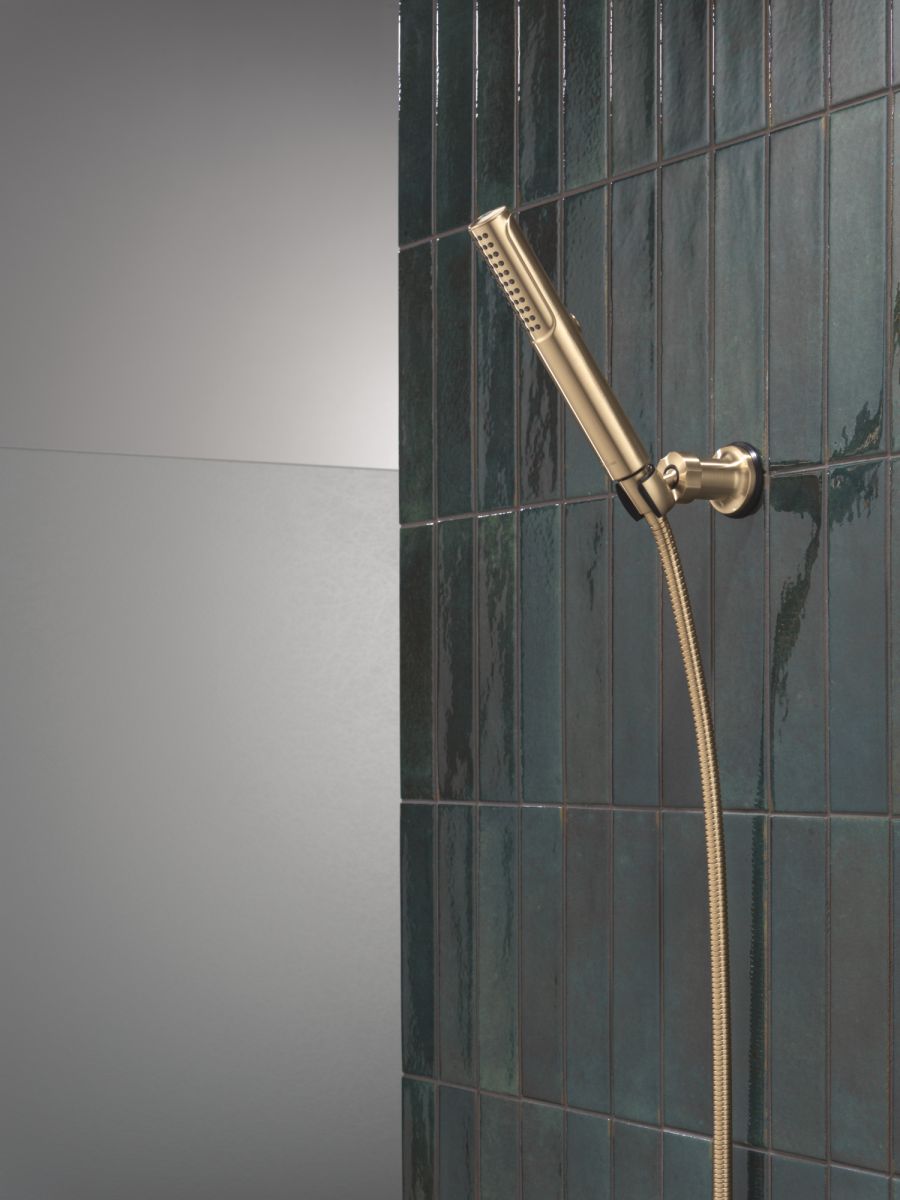 DELTA Universal Showering Components 2-Setting Hand Shower with ProClean Spray – Wall Mount — Lumicoat® Champagne Bronze