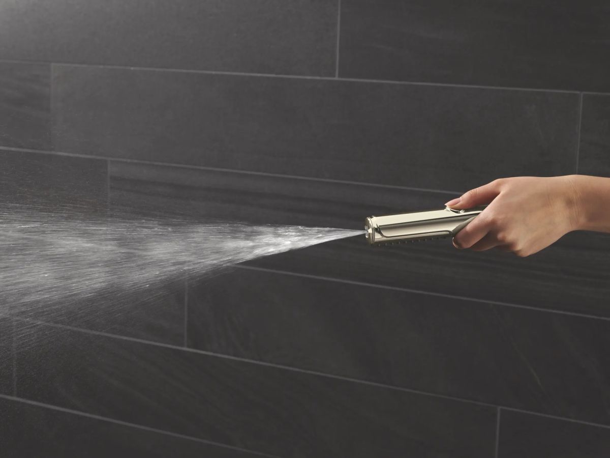 DELTA Universal Showering Components 2-Setting Hand Shower with ProClean Spray – Wall Mount — Lumicoat® Polished Nickel