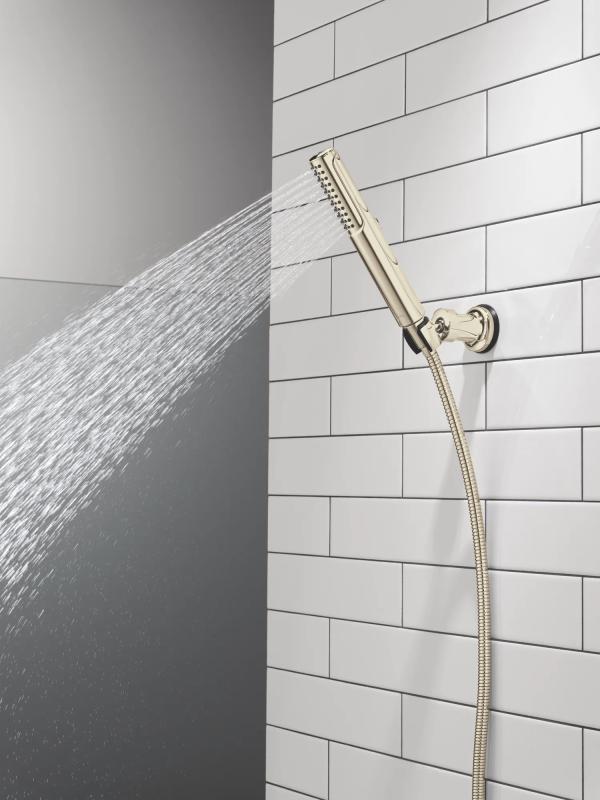 DELTA Universal Showering Components 2-Setting Hand Shower with ProClean Spray – Wall Mount — Lumicoat® Polished Nickel