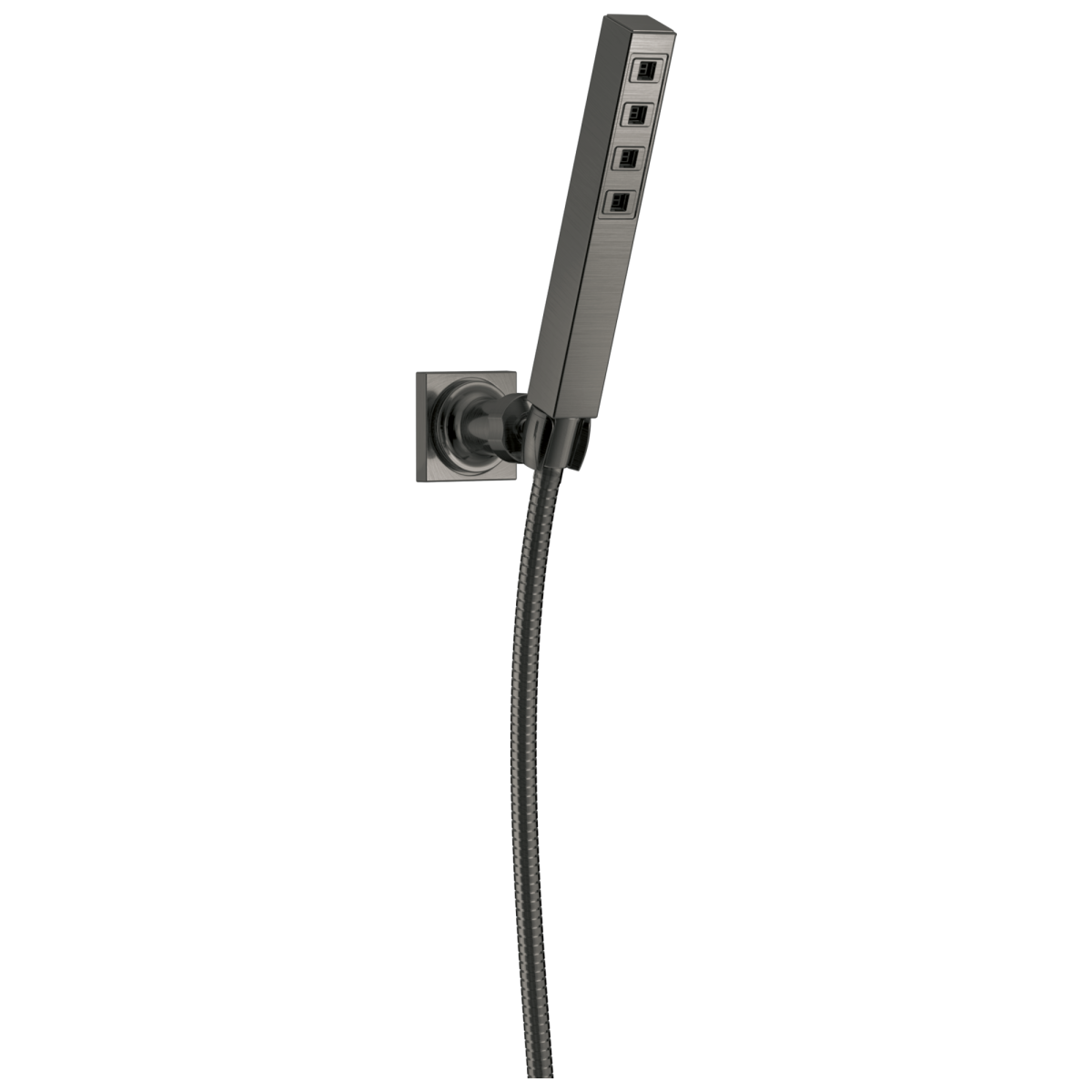 DELTA Universal Showering Components H2OKINETIC Single-Setting Adjustable Wall Mount Hand Shower — Lumicoat® Black Stainless