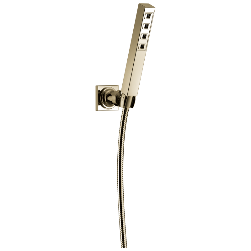 DELTA Universal Showering Components H2OKINETIC Single-Setting Adjustable Wall Mount Hand Shower — Lumicoat® Polished Nickel