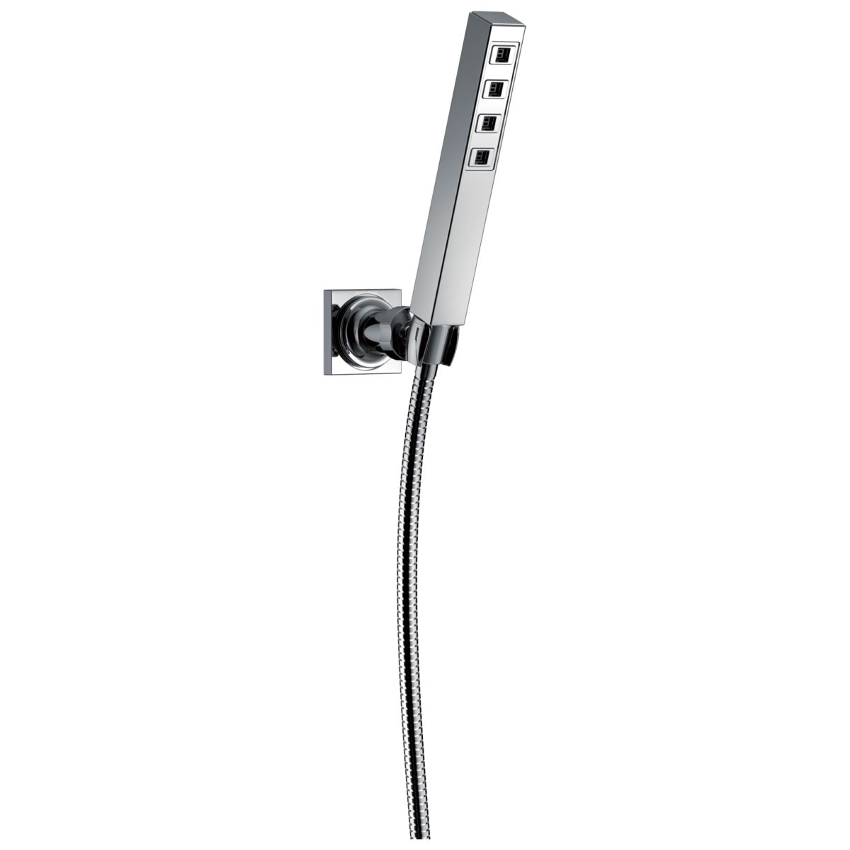 DELTA Universal Showering Components H2OKINETIC Single-Setting Adjustable Wall Mount Hand Shower — Lumicoat® Chrome