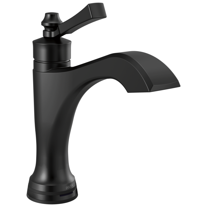 DELTA Dorval Touch2O Bathroom Faucet with Touchless Technology — Matte Black