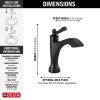 DELTA Dorval Touch2O Bathroom Faucet with Touchless Technology — Matte Black