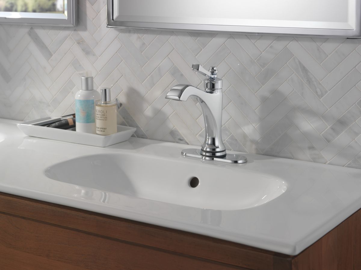 DELTA Dorval Touch2O Bathroom Faucet with Touchless Technology — Chrome