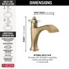 DELTA Dorval Single Handle Bathroom Faucet — Champagne Bronze / Porcelain