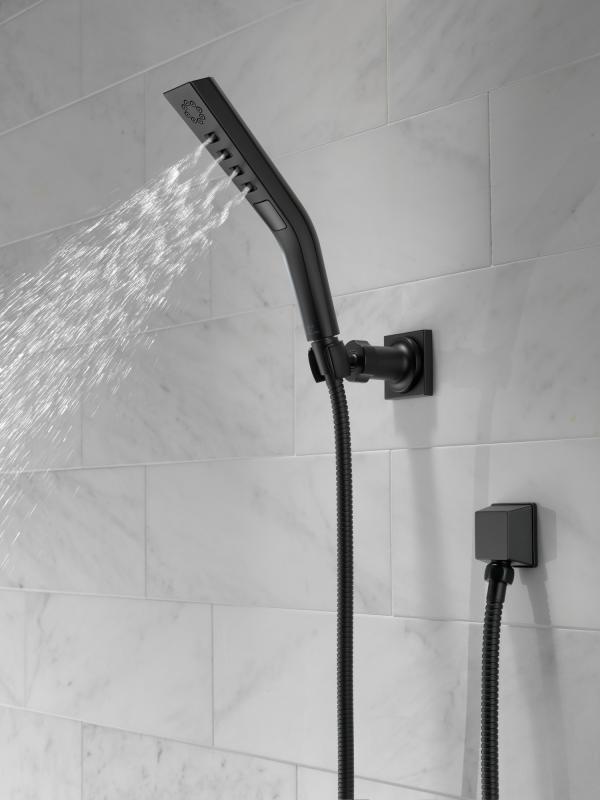DELTA Universal Showering Components H2OKINETIC 3-Setting Wall Mount Hand Shower — Matte Black