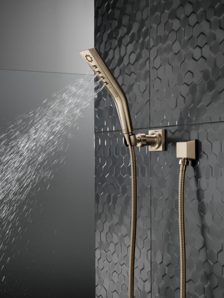 DELTA Universal Showering Components H2OKINETIC 3-Setting Wall Mount Hand Shower — Lumicoat® Champagne Bronze