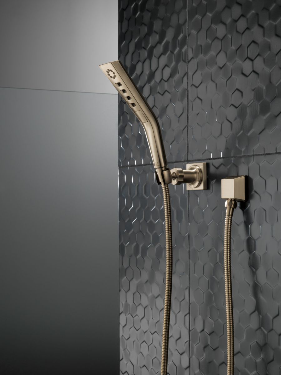 DELTA Universal Showering Components H2OKINETIC 3-Setting Wall Mount Hand Shower — Lumicoat® Champagne Bronze