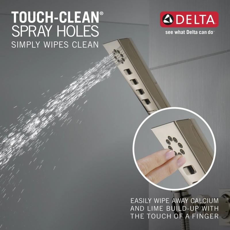 DELTA Universal Showering Components H2OKINETIC 3-Setting Wall Mount Hand Shower — Lumicoat® Polished Nickel