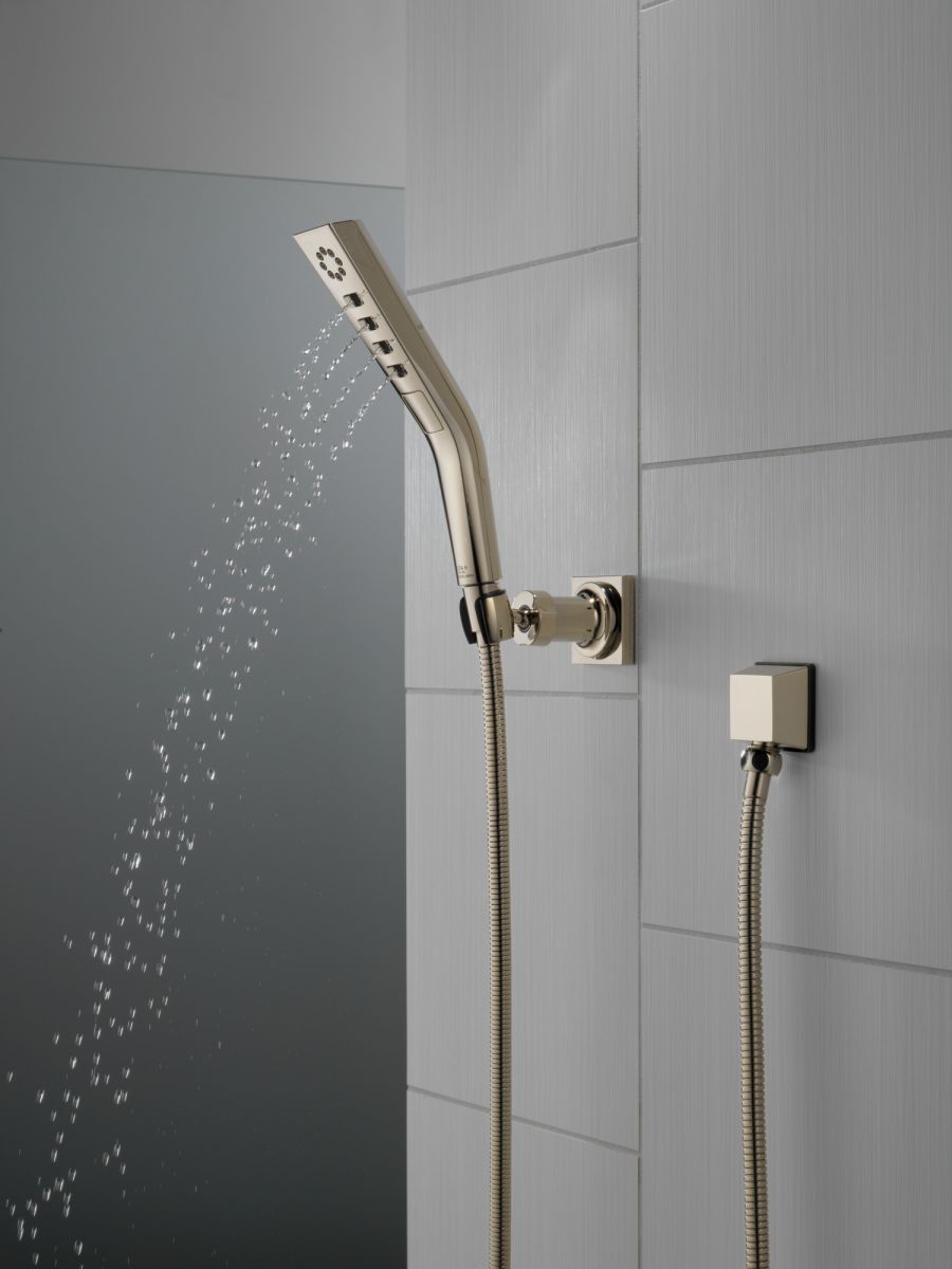 DELTA Universal Showering Components H2OKINETIC 3-Setting Wall Mount Hand Shower — Lumicoat® Polished Nickel