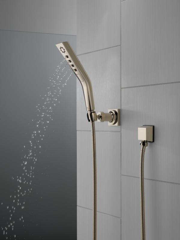 DELTA Universal Showering Components H2OKINETIC 3-Setting Wall Mount Hand Shower — Lumicoat® Polished Nickel