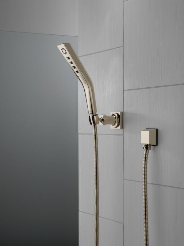 DELTA Universal Showering Components H2OKINETIC 3-Setting Wall Mount Hand Shower — Lumicoat® Polished Nickel