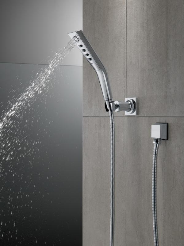 DELTA Universal Showering Components H2OKINETIC 3-Setting Wall Mount Hand Shower — Lumicoat® Chrome