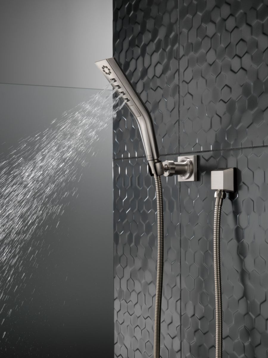 DELTA Universal Showering Components H2OKINETIC 3-Setting Wall Mount Hand Shower — Lumicoat® Stainless