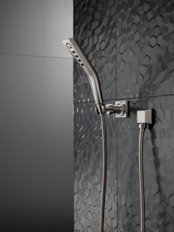 DELTA Universal Showering Components H2OKINETIC 3-Setting Wall Mount Hand Shower — Lumicoat® Stainless