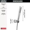 DELTA Universal Showering Components Premium Single-Setting Adjustable Wall Mount Hand Shower — Lumicoat® Chrome
