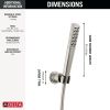 DELTA Universal Showering Components Premium Single-Setting Adjustable Wall Mount Hand Shower — Lumicoat® Stainless