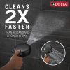 DELTA Universal Showering Components 7-Setting Wall Mount Hand Shower with Cleaning Spray — Matte Black
