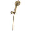 DELTA Universal Showering Components 7-Setting Wall Mount Hand Shower with Cleaning Spray — Lumicoat® Champagne Bronze