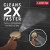 DELTA Universal Showering Components 7-Setting Wall Mount Hand Shower with Cleaning Spray — Lumicoat® Champagne Bronze
