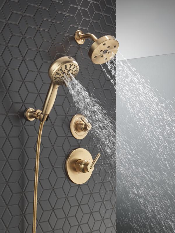 DELTA Trinsic Monitor 14 Series H2OKINETIC Shower Trim — Champagne Bronze