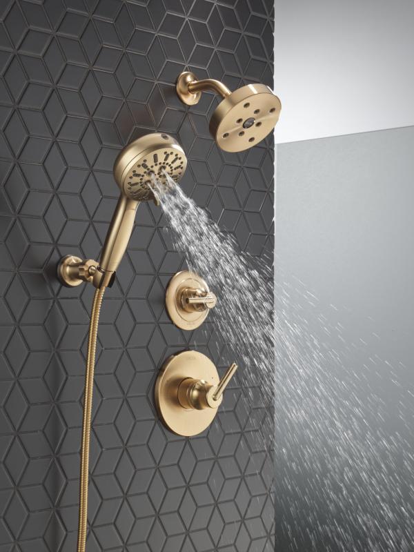 DELTA Trinsic Monitor 14 Series H2OKINETIC Shower Trim — Champagne Bronze