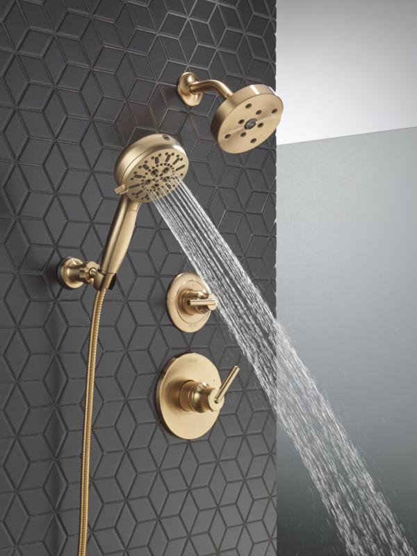 DELTA Trinsic Monitor 14 Series H2OKINETIC Shower Trim — Champagne Bronze