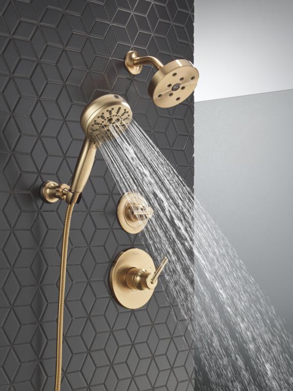 DELTA Trinsic Monitor 14 Series H2OKINETIC Shower Trim — Champagne Bronze
