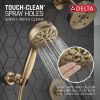 DELTA Universal Showering Components 7-Setting Wall Mount Hand Shower with Cleaning Spray — Lumicoat® Champagne Bronze