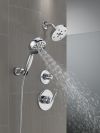 DELTA Universal Showering Components 7-Setting Wall Mount Hand Shower with Cleaning Spray — Lumicoat® Chrome
