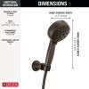 DELTA Universal Showering Components 7-Setting Wall Mount Hand Shower with Cleaning Spray — Venetian Bronze