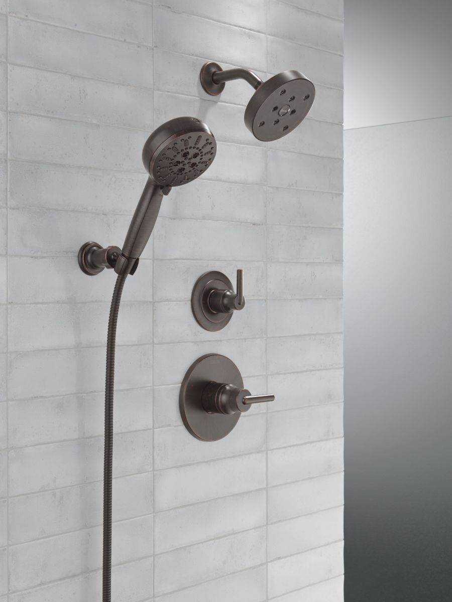 DELTA Universal Showering Components 7-Setting Wall Mount Hand Shower with Cleaning Spray — Venetian Bronze