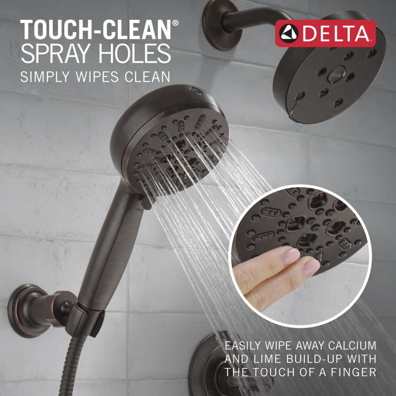 DELTA Universal Showering Components 7-Setting Wall Mount Hand Shower with Cleaning Spray — Venetian Bronze