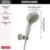 DELTA Universal Showering Components 7-Setting Wall Mount Hand Shower with Cleaning Spray — Lumicoat® Stainless