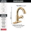 DELTA Trinsic Single Handle Pull-Down Bathroom Faucet — Champagne Bronze