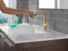 DELTA Trinsic Single Handle Pull-Down Bathroom Faucet — Champagne Bronze