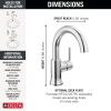 DELTA Trinsic Single Handle High-Arc Bathroom Faucet — Chrome