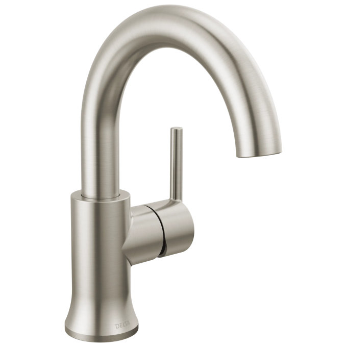 DELTA Trinsic Single Handle High-Arc Bathroom Faucet — Stainless