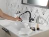 DELTA Trinsic Single Handle Pull-Down Bathroom Faucet — Matte Black