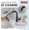 DELTA Trinsic Single Handle Pull-Down Bathroom Faucet — Matte Black