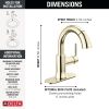 DELTA Trinsic Single Handle Pull-Down Bathroom Faucet — Polished Nickel