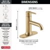DELTA Trinsic Single Handle Bathroom Faucet — Champagne Bronze