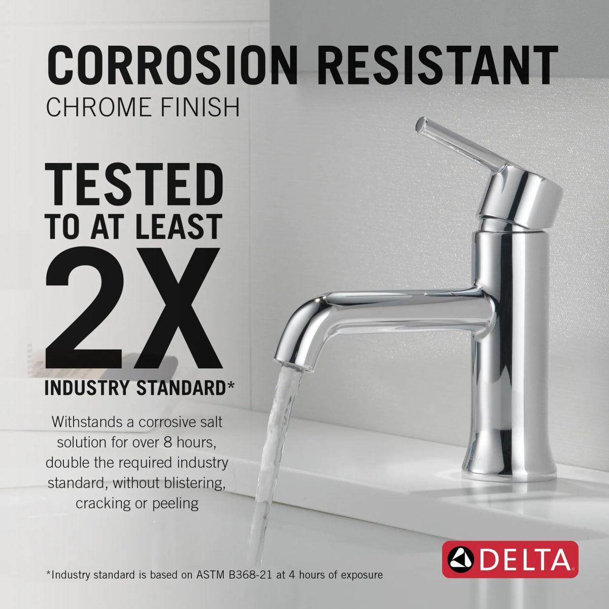 DELTA Trinsic Single Handle Bathroom Faucet — Chrome