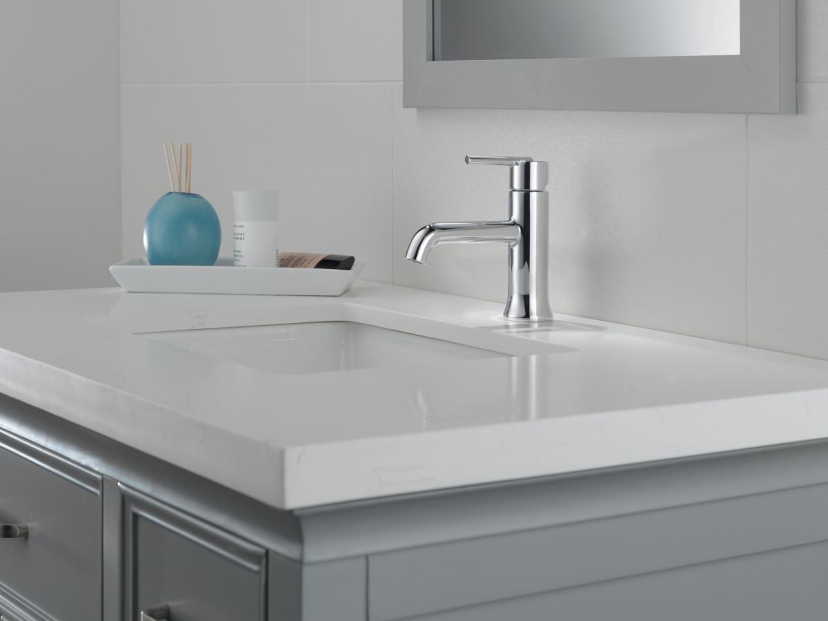 DELTA Trinsic Single Handle Bathroom Faucet — Chrome