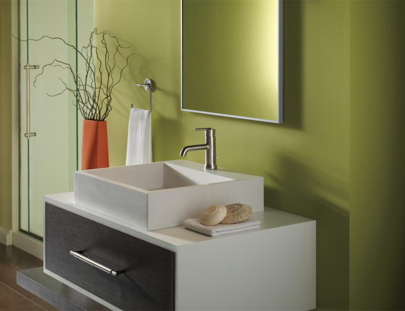 DELTA Trinsic Single Handle Bathroom Faucet — Stainless