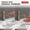 DELTA Trinsic Touch2O Bathroom Faucet with Touchless Technology — Champagne Bronze